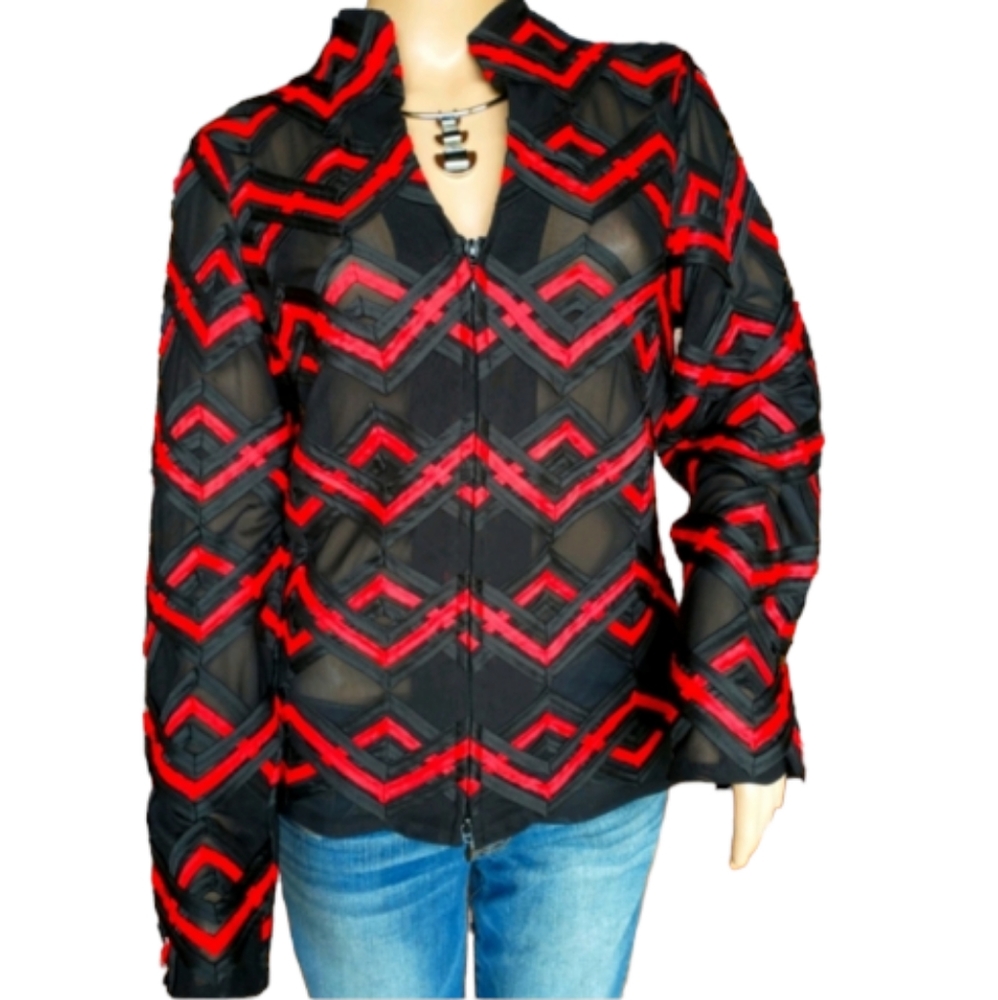 T & W Designs Dressy Top Size M